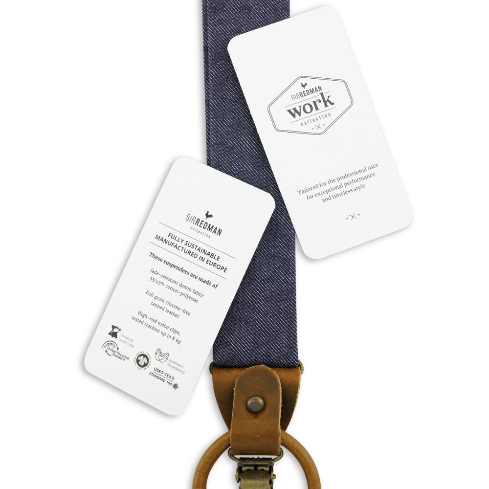 WORK suspenders denim blue - 3