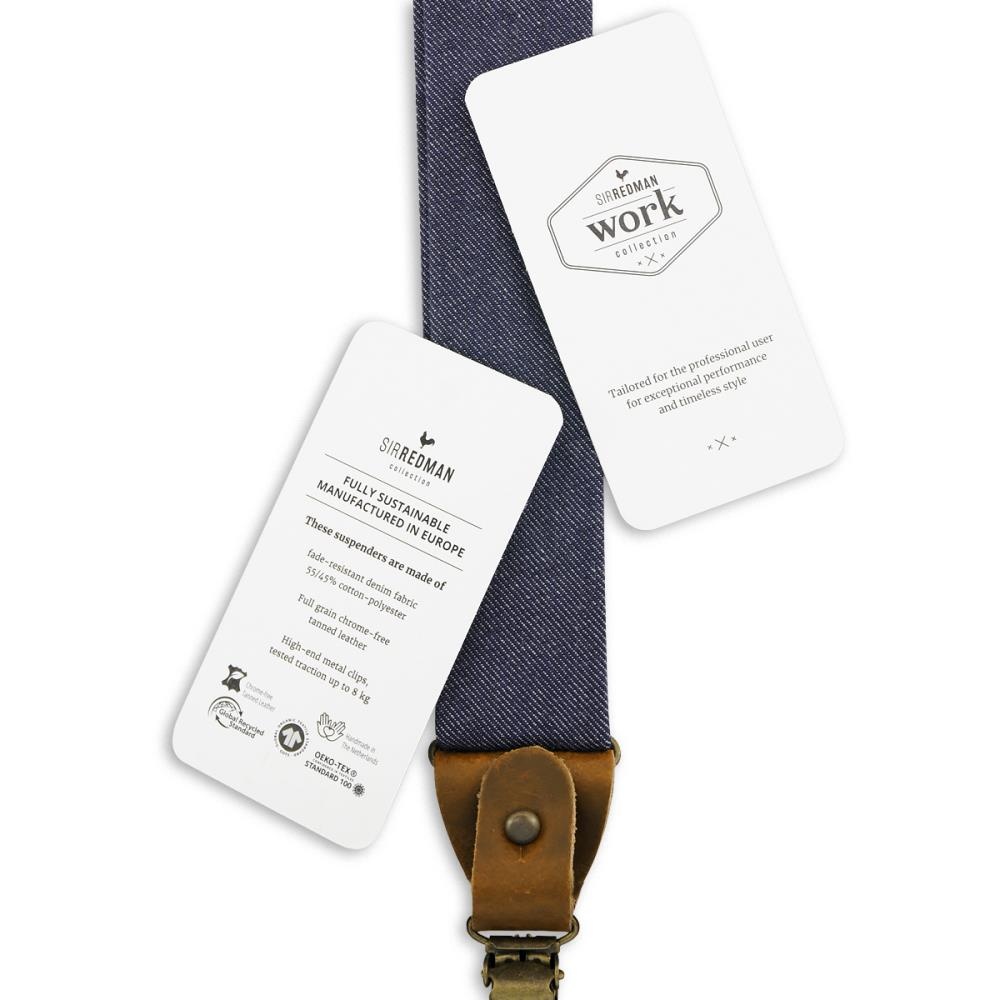 WORK suspenders denim blue - 3