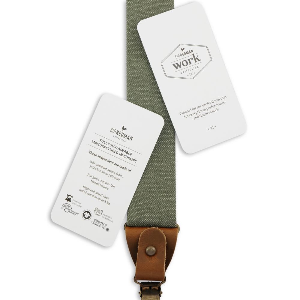 WORK suspenders denim green - 3