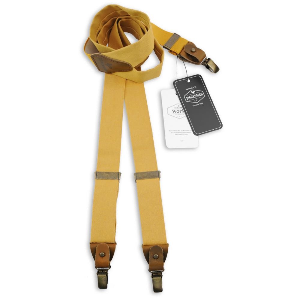 WORK suspenders denim ochre - 1
