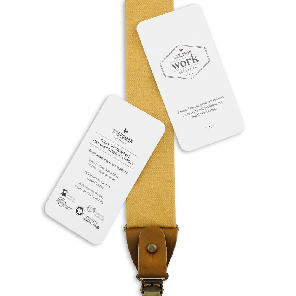 WORK suspenders denim ochre - 3