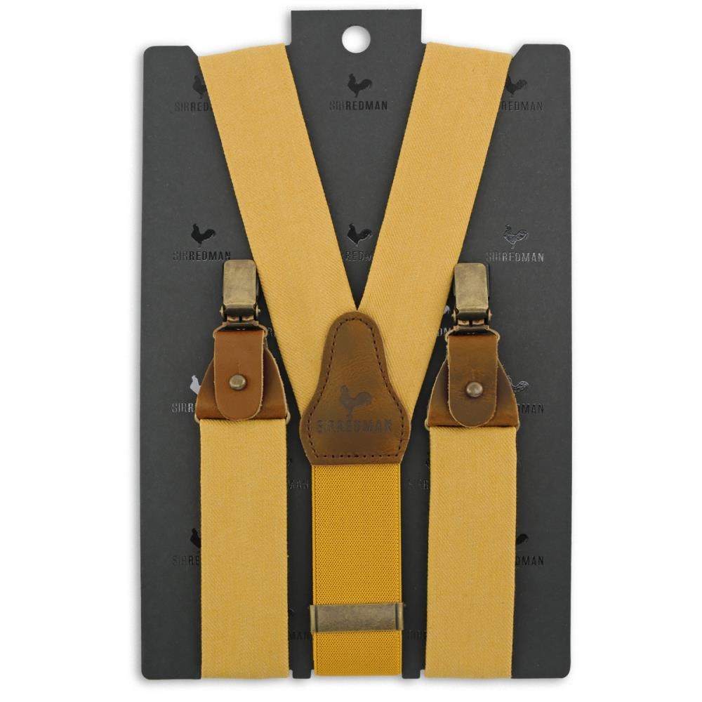 WORK suspenders denim ochre - 4