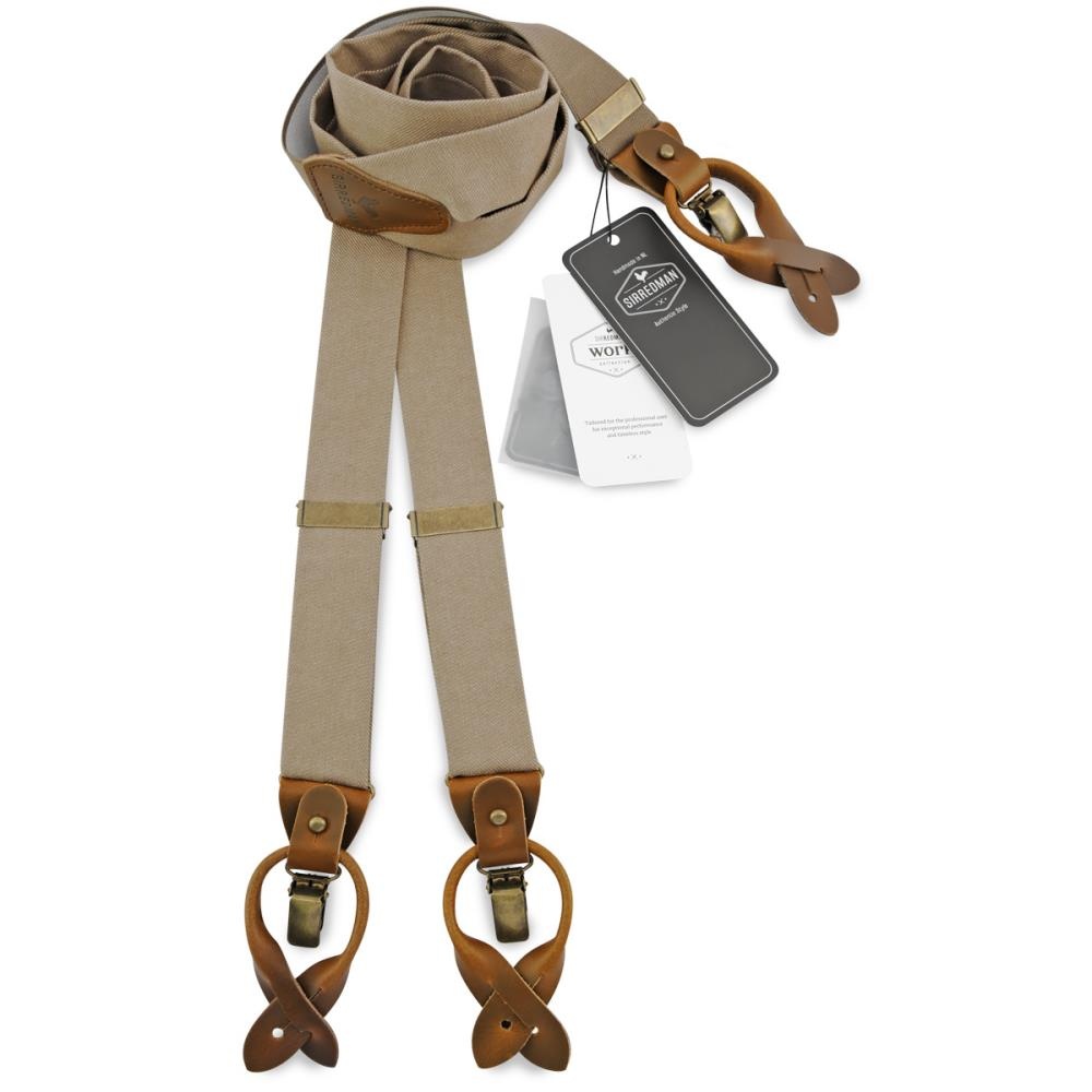 WORK suspenders denim taupe - 1