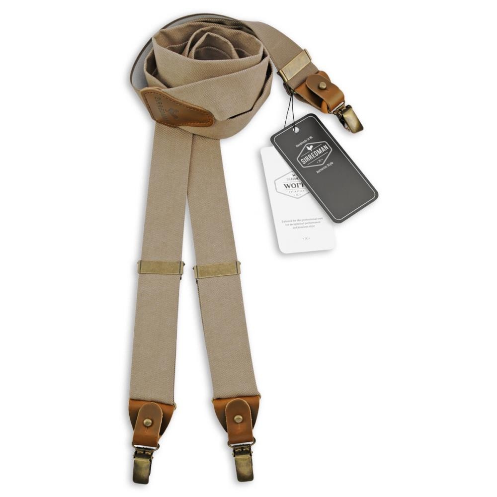 WORK suspenders denim taupe - 1