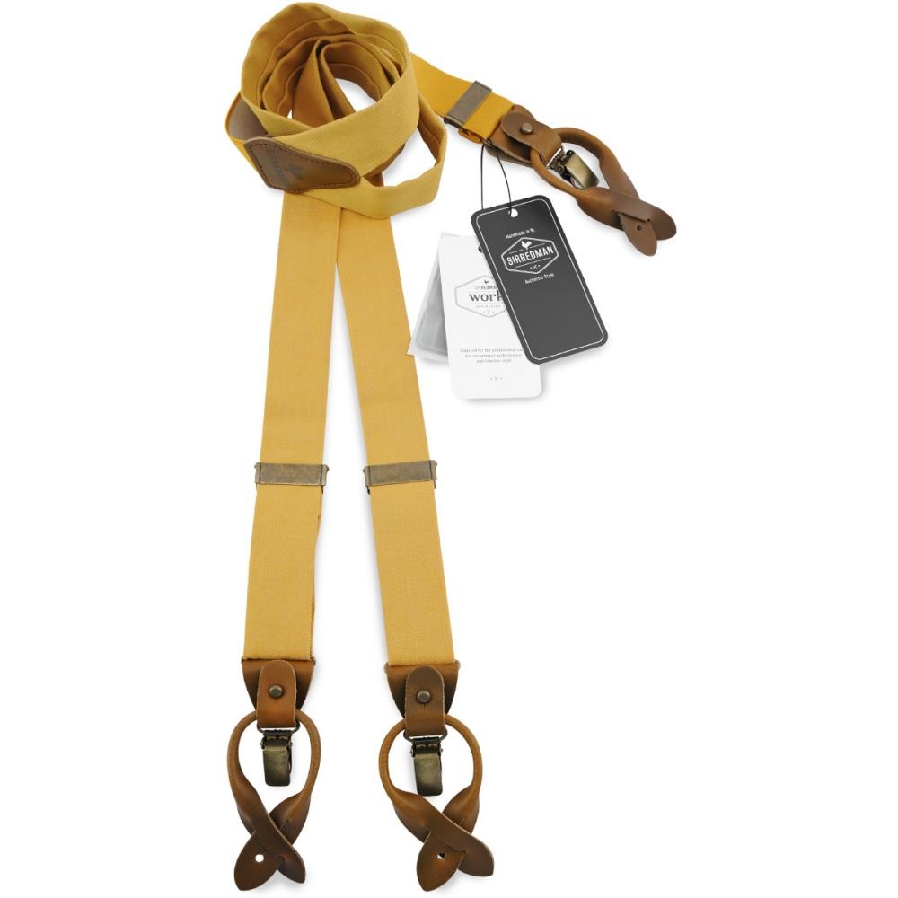 WORK suspenders ochre denim - 1
