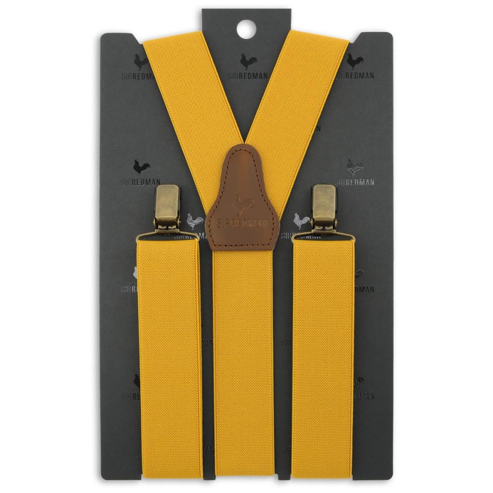 WORK suspenders ochre elastic - 2