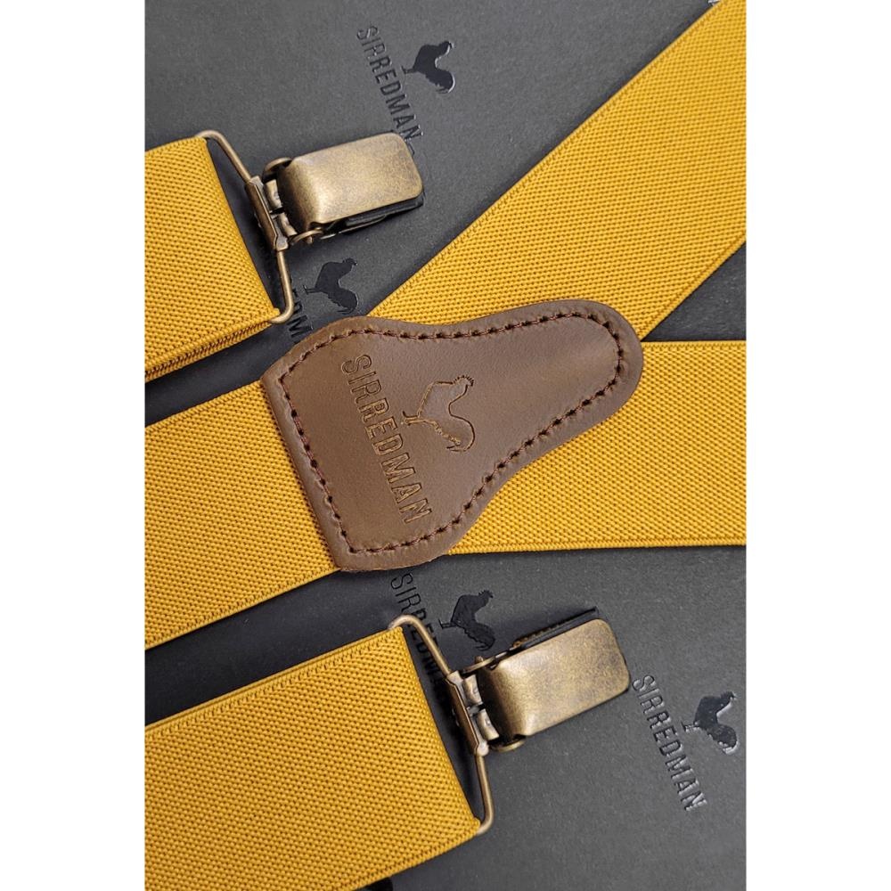 WORK suspenders ochre elastic - 3
