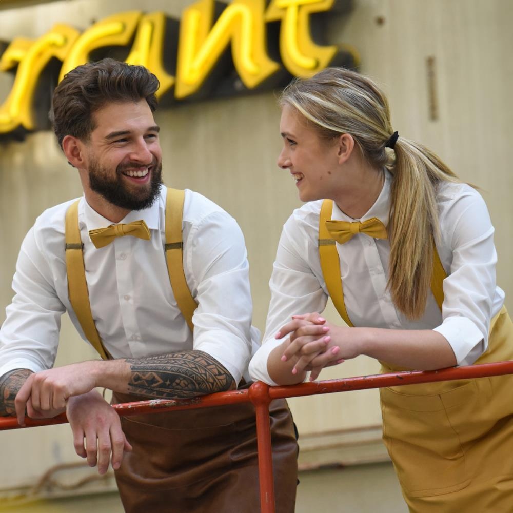 WORK suspenders ochre elastic - 4