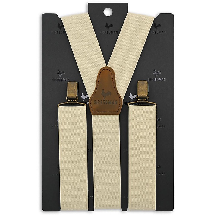 WORK suspenders off-white