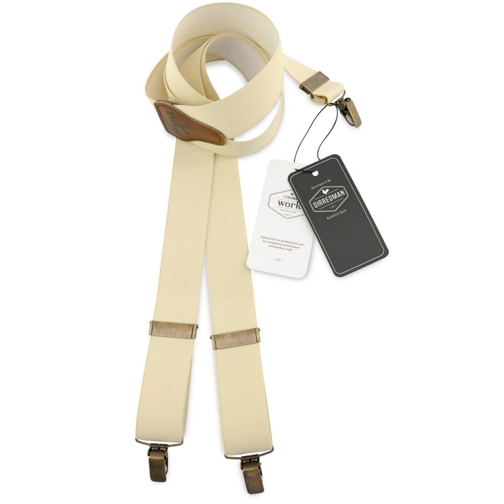 WORK suspenders off-white elastic - 1