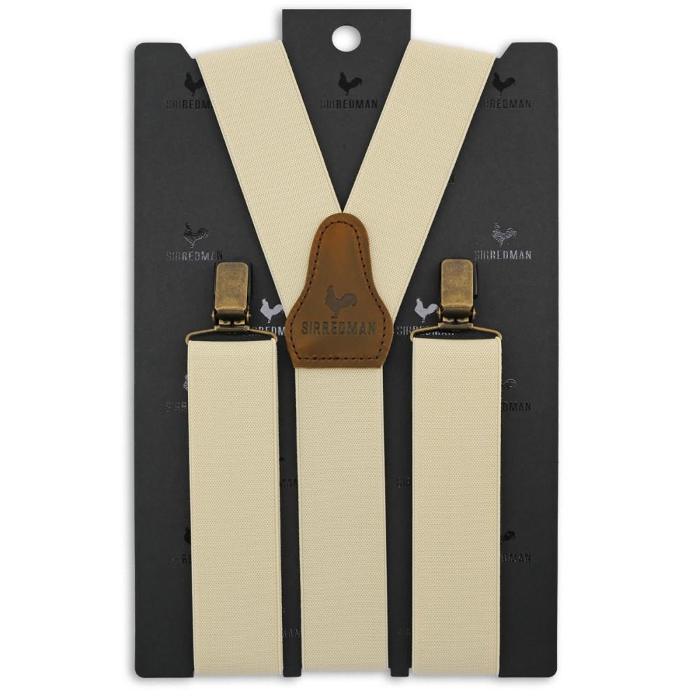 WORK suspenders off-white elastic - 2