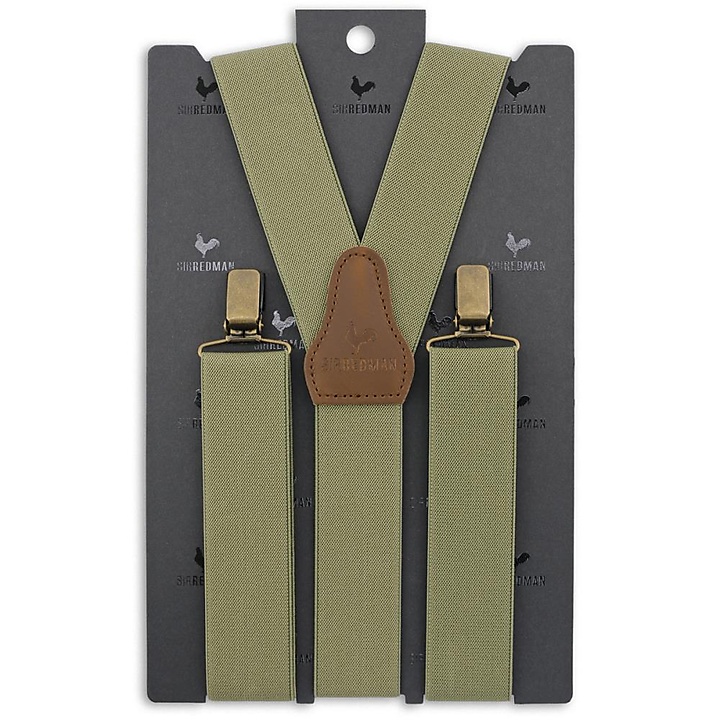 WORK suspenders olive green