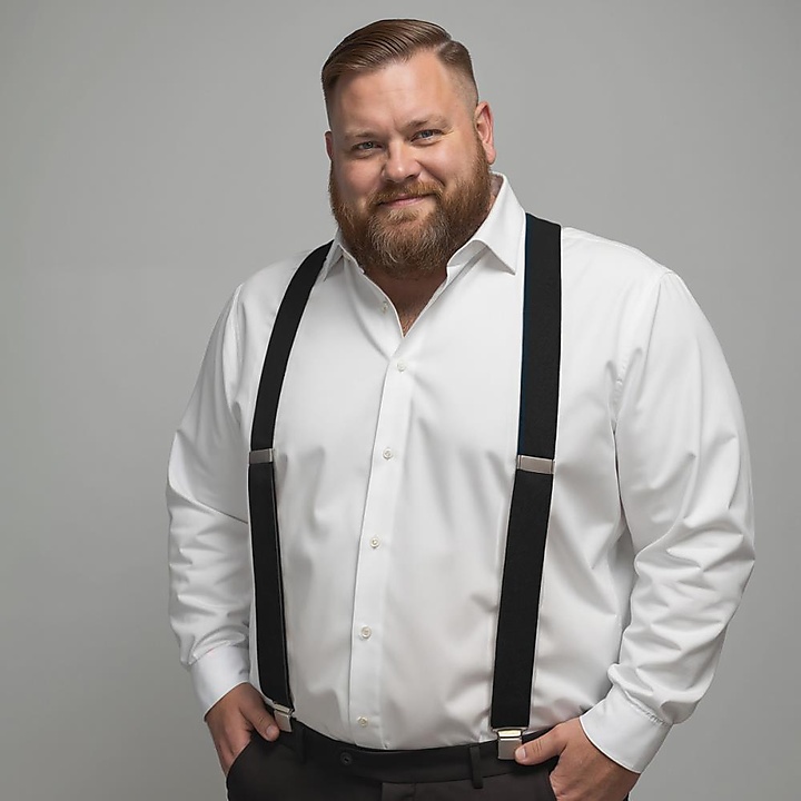 XL suspenders black