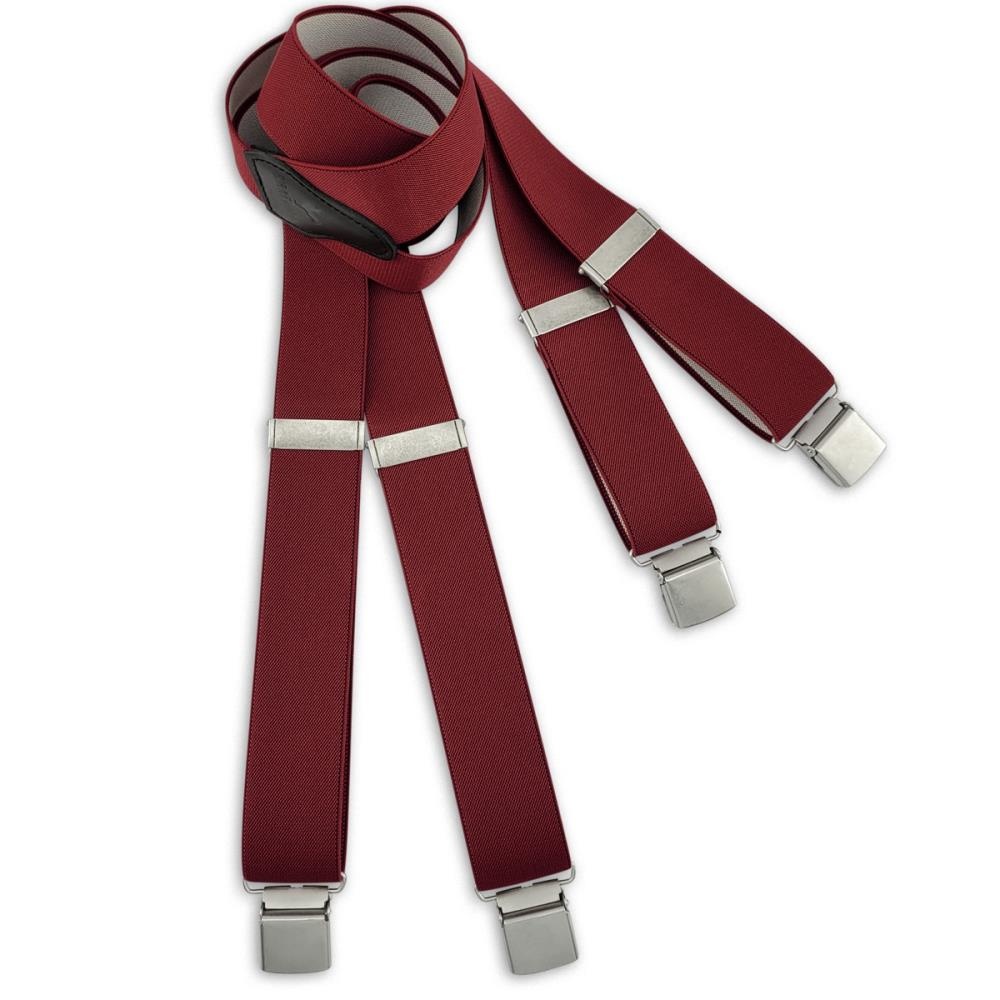 XL suspenders bordeaux - 2