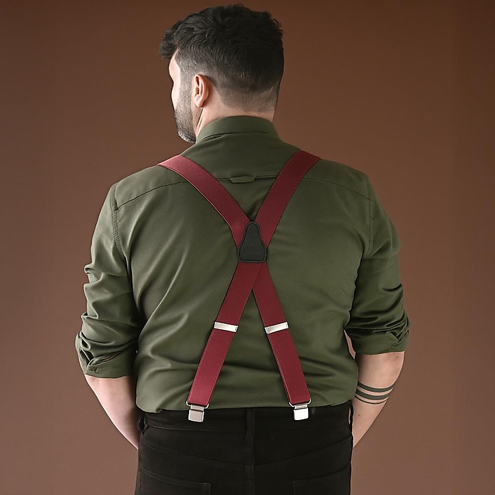 XL suspenders bordeaux