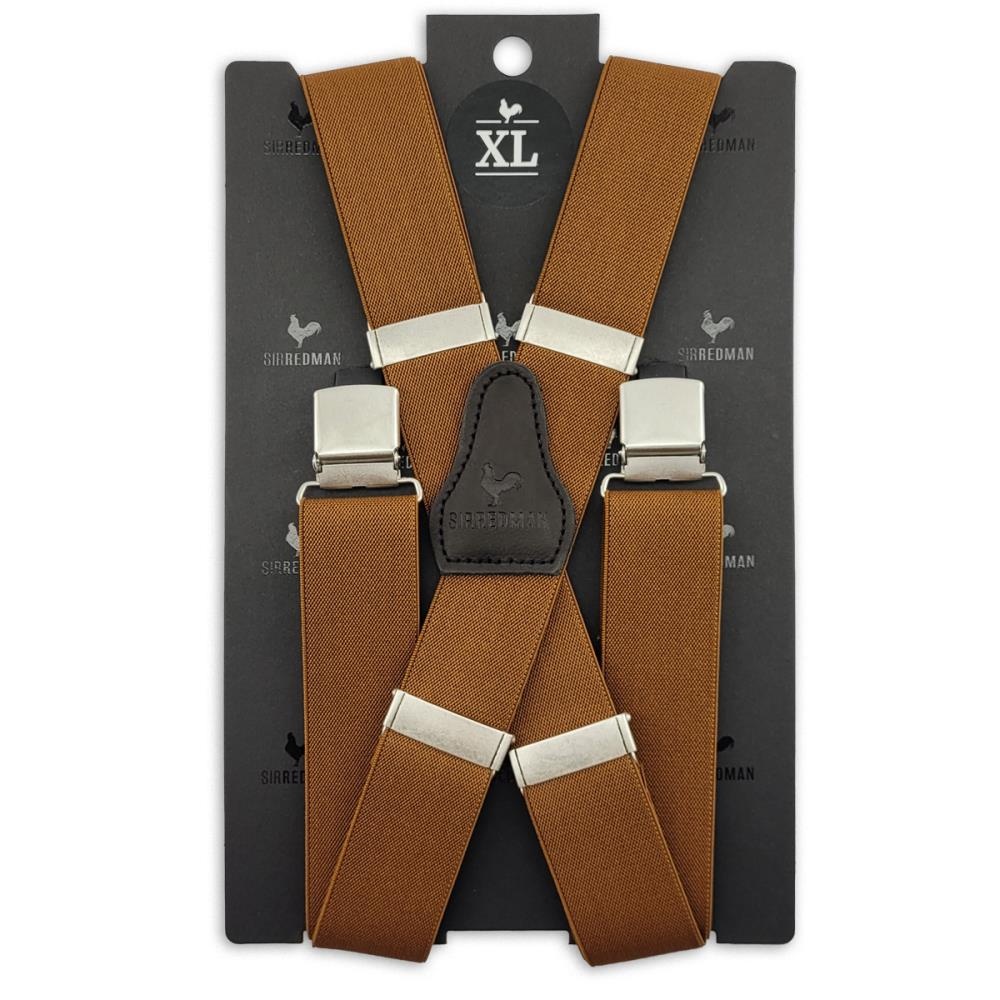 XL suspenders cognac - 3