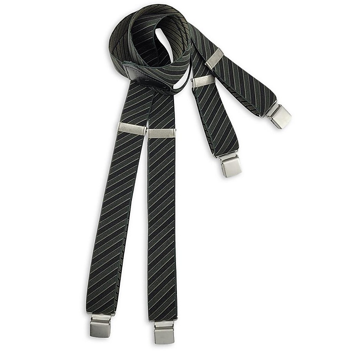 XL suspenders Oblique green