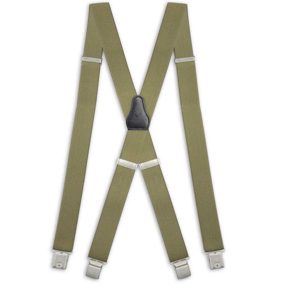 XL suspenders olive green - 1