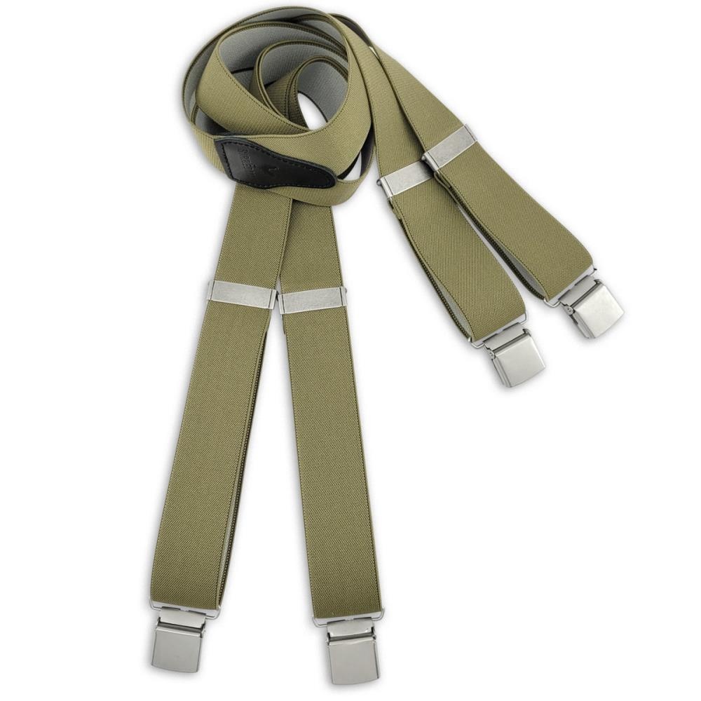 XL suspenders olive green - 2