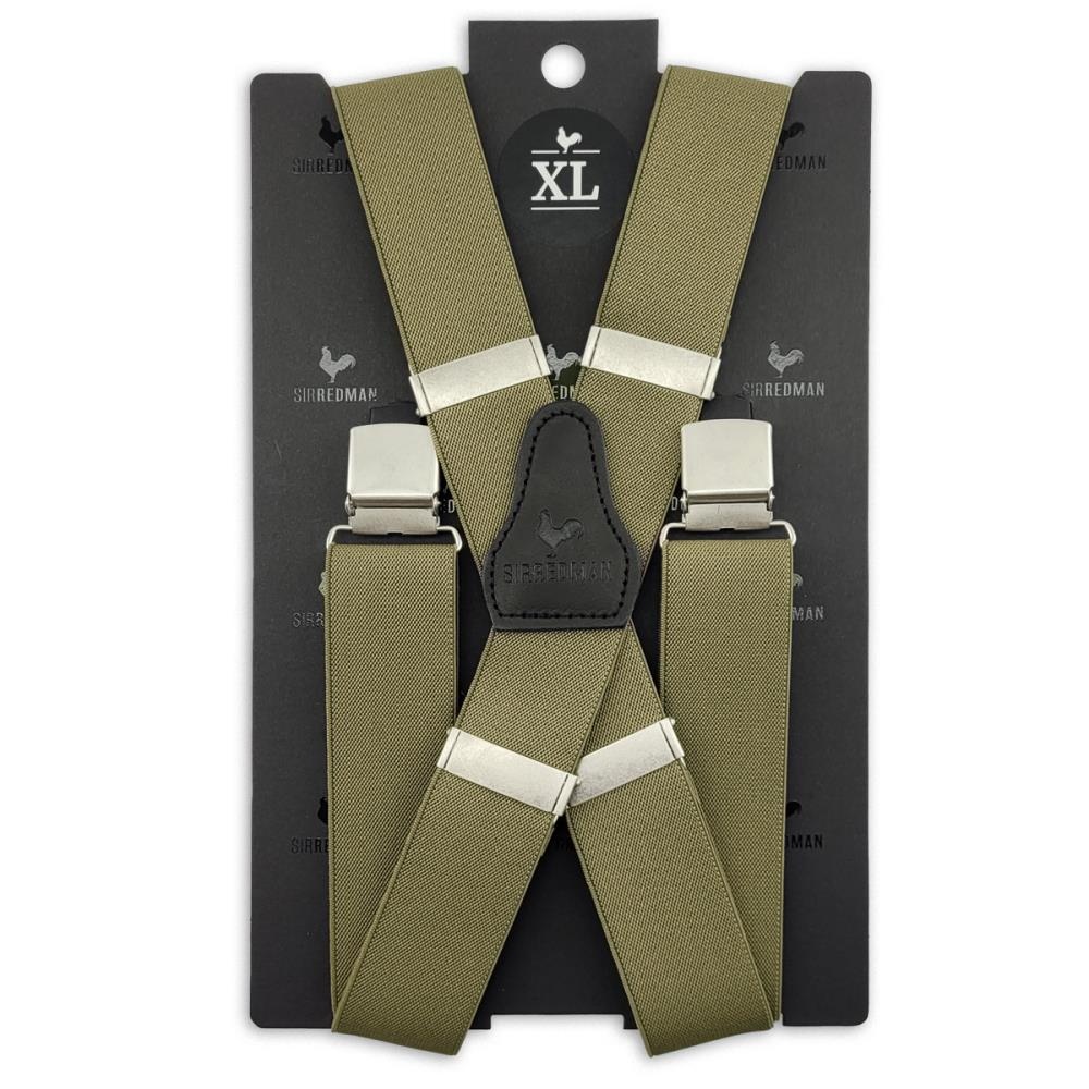 XL suspenders olive green - 3