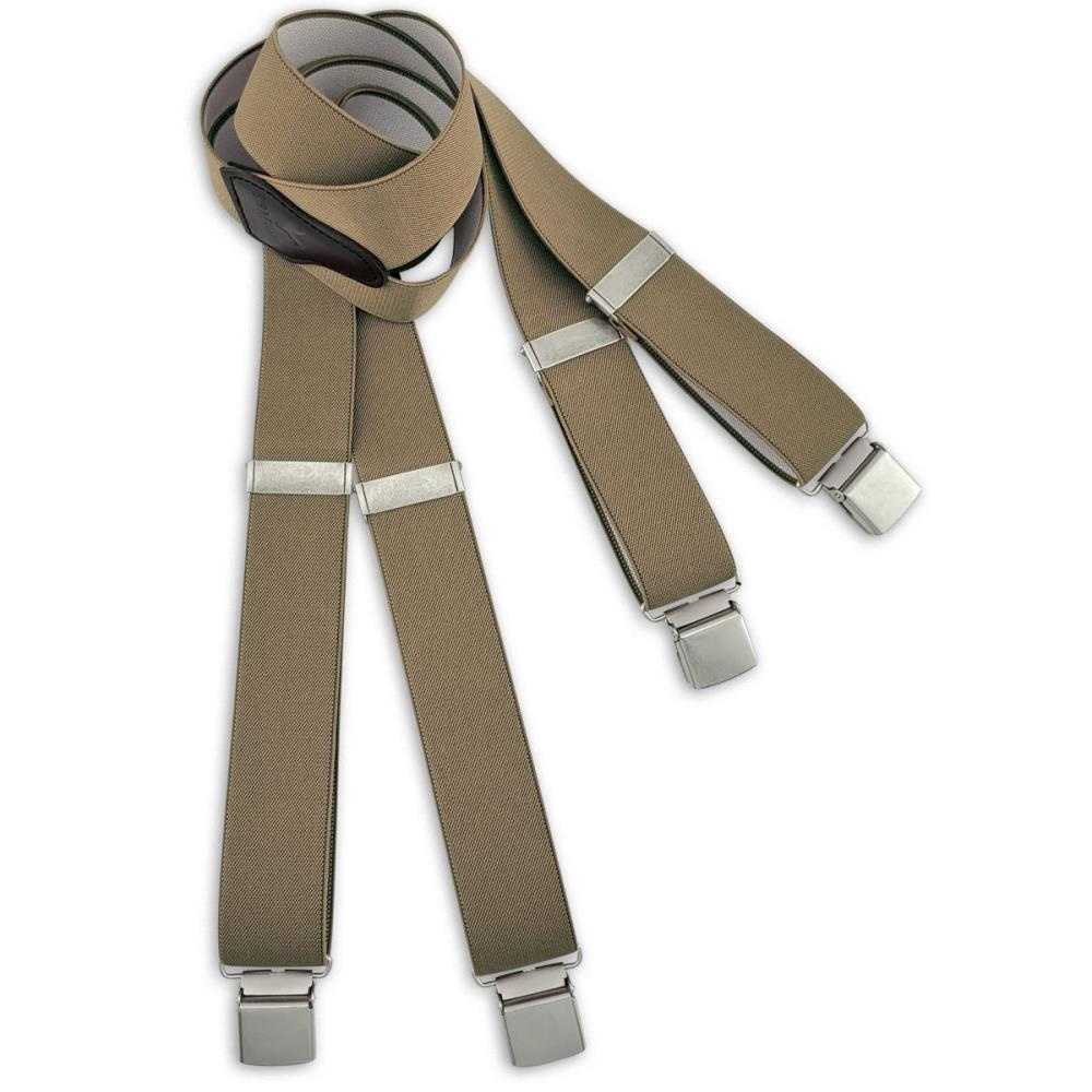 XL suspenders taupe - 2