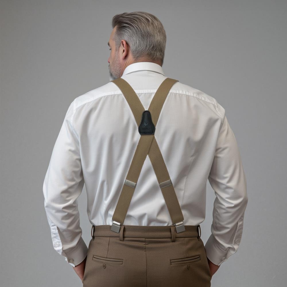 XL suspenders taupe - 2