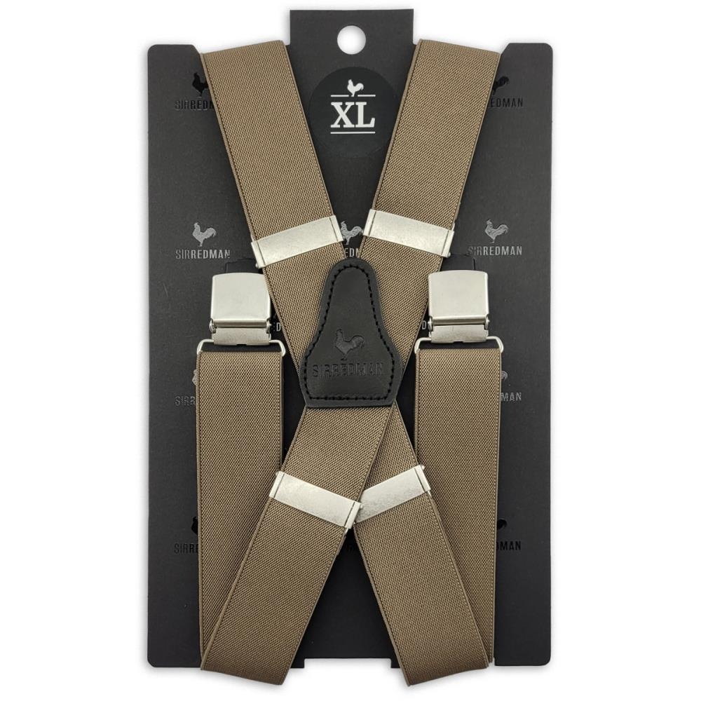 XL suspenders taupe - 3