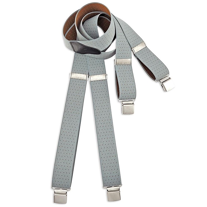 XL suspenders Tiny Dots grey