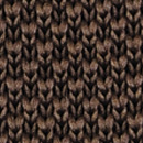 Sir Redman knitted pocket square dark brown