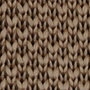 Sir Redman knitted pocket square warm taupe